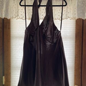 Brown Halter Slip Lingerie